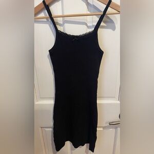 Brandy Melville Black Lace Trim Top OS